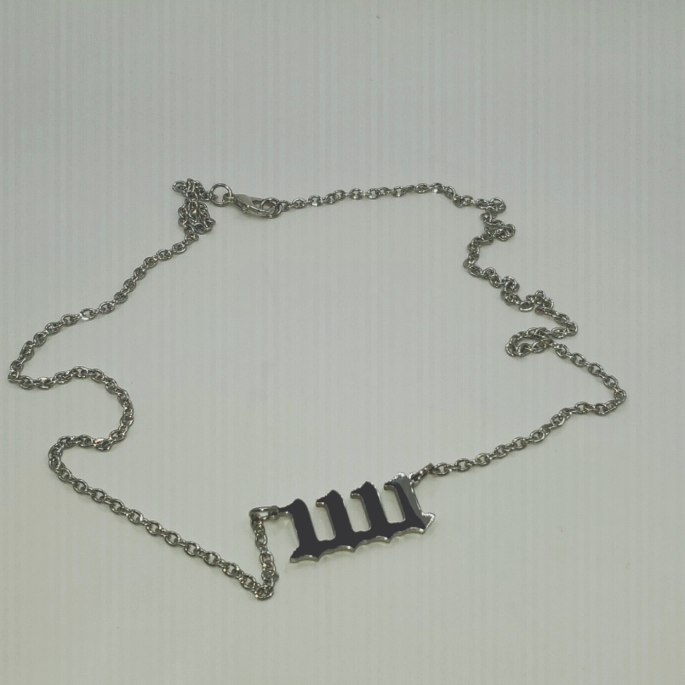 1111 Angel‎ Numbers Silver Necklace Gift Cute Wish Faith Dainty Eleven Spiritual